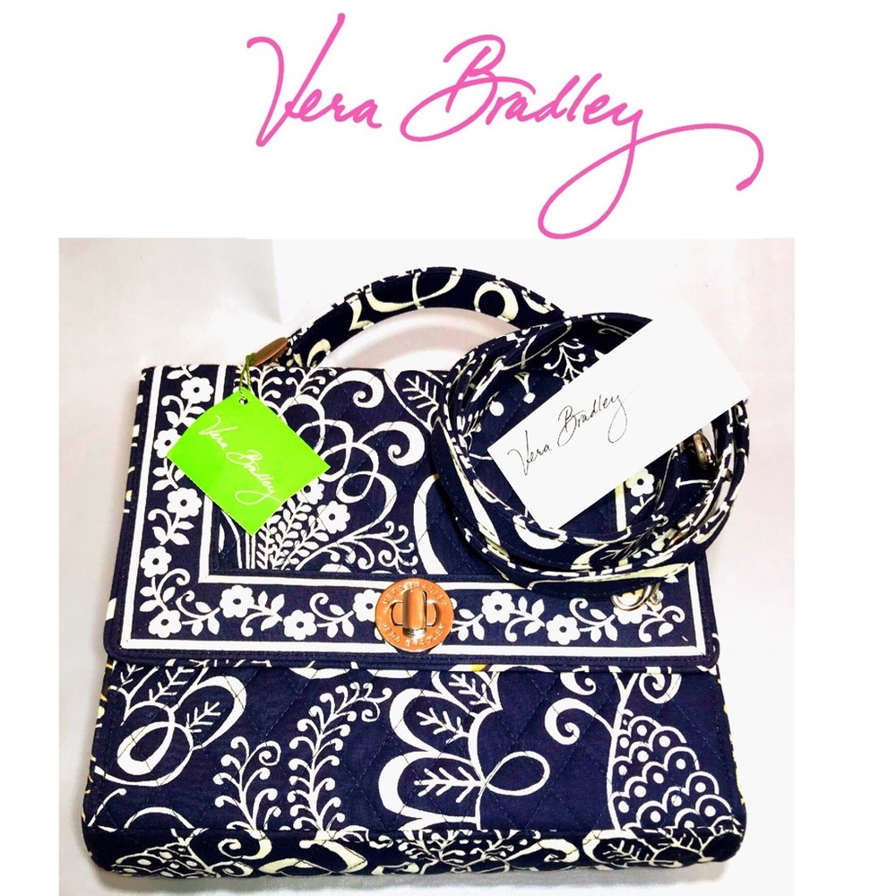 NWT:Vera Bradley Julia Thinly Birds Navy